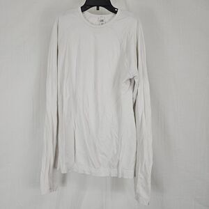 Athleta Girl Power Up Seamless Long Sleeve Top White Top Size 14